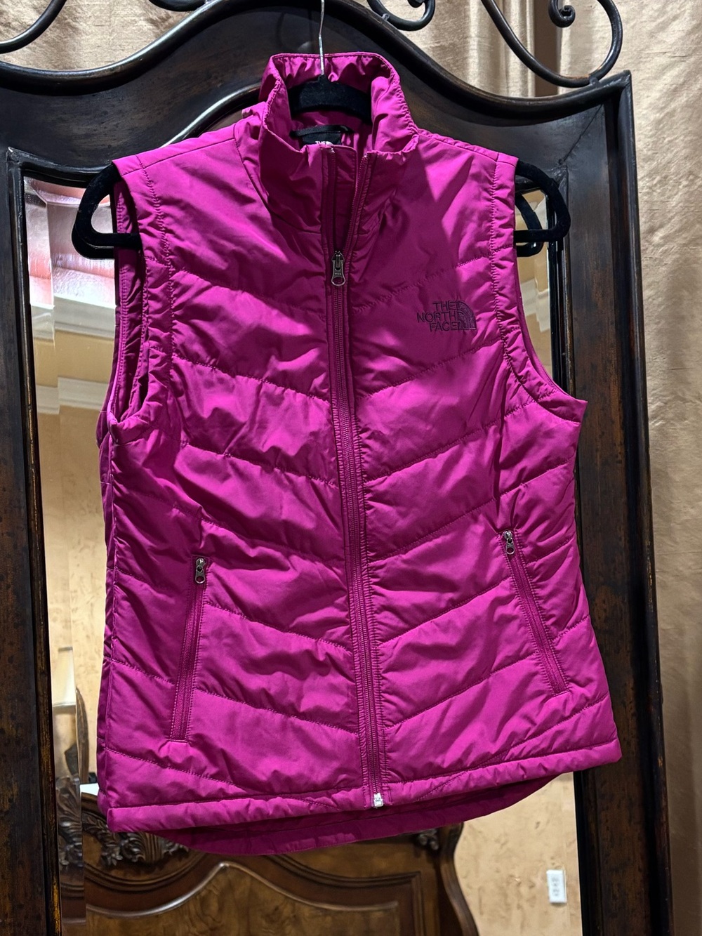 The North Face Magenta Quilted Insulated Vest